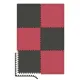 Image 4 for Мат-пазл Hop-Sport EVA 1см HS-A010PM - 6 частей черно-красный