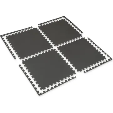 Мат-пазл Gymtek EVA 120×120×1см 4 части черный