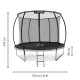 Image 2 for Батут Outtec Premium 12ft (374см) черно-серый с внутренней сеткой