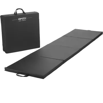 Гимнастический мат Gymtek DuoFlex 240×120×4см складной для фитнеса черный