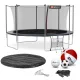 Батут Hop-Sport 14ft (427см) черно-синий с внутренней сеткой