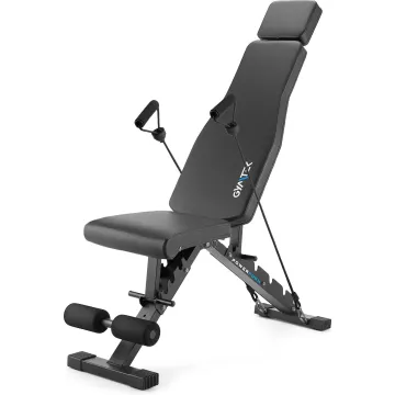 Складана регульована лавка для тренувань Gymtek XL500 з еспандерами