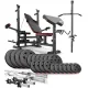Image 1 for Набор Hop-Sport Premium 105кг со скамьей HS-1075 Pro, штангами и гантелями