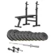 Image 1 for Набір Besport PowerPro 61кг з прямим грифом + лава XL700