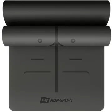 Йога-мат Hop-Sport PU 0,5см 183 x 68см HS-P005GM чорний