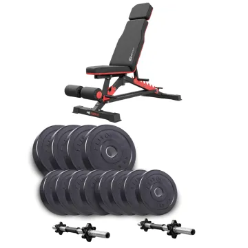 Набор Elitum Titan гантели 2х21кг со скамьей Hop-Sport HS-2090 HB