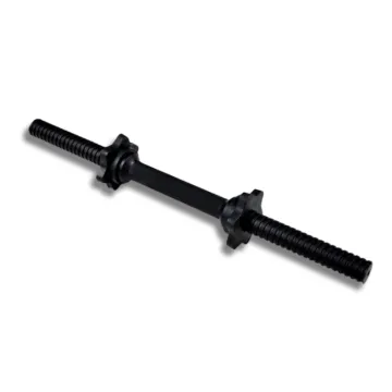 Гриф гантельный 45см (30мм) из пласт. гайками (черный) Гриф гантельный 45см (30мм) из пласт. гайками (черный)