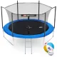 Батут Hop-Sport 10ft (305см) синій з внутрішньою сіткою