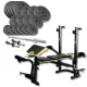 Image 1 for Набір Besport PowerPro 89кг з прямим грифом та лавою Besport WB-004