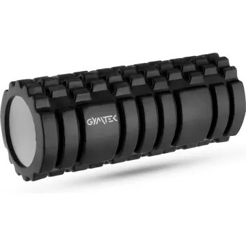 Масажний ролик Gymtek для йоги та фітнесу EVA 33*14см чорний