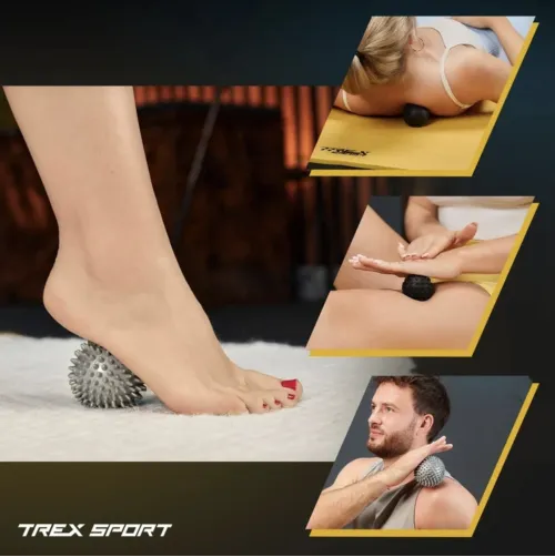 Набір масажних м'ячів Trex Sport TX-003MSA 3в1 для йоги та фітнесу EPP