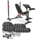 Image 1 for Набор Hop-Sport Premium 75кг со скамьей HS-1095, штангами и гантелями