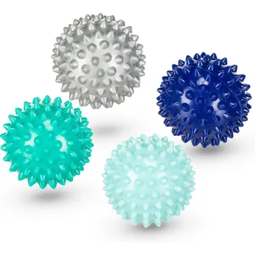 Набір масажних м'ячів Gymtek 65 мм 4 шт сіро-зелено-синій